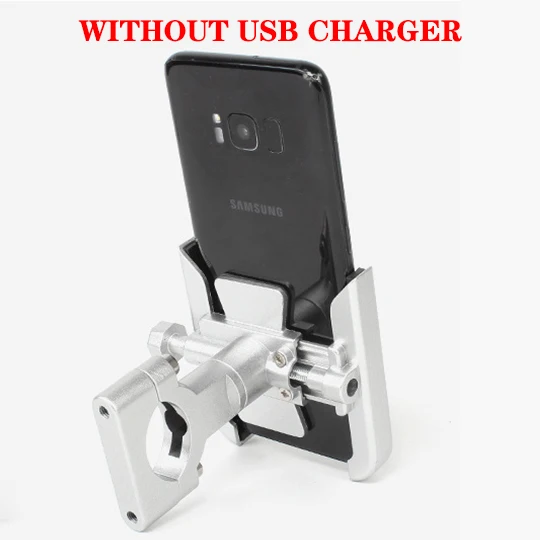 HANDLEBAR NO CHARGER YPAY алюминиевый держатель для телефона мотоцикла с USB зарядным устройством регулируемое зеркало для руля мотоцикла велосипеда 4-6,5 дюймов крепление для мобильного телефона - Цвет: HANDLEBAR NO CHARGER