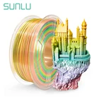 Филамент для 3D-принтера SUNLU, 1,75 мм, PLA, Радужный цвет, без пузырьков, 100% наличие вакуумного мешка, допуск упаковки +-0,02 мм