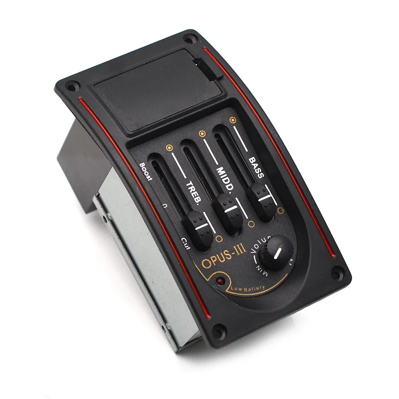 

Opus-III 3 Band Acoustic Guitar EQ Black Preamp 3-Band EQ Equalizer 92*48.5MM Pickup Black