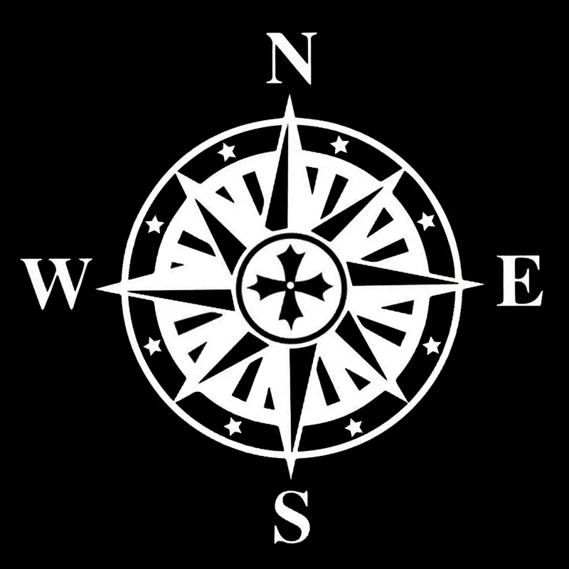 

Car Sticker 3D New NSWE Compass Stickers Funny Vinyl Car Styling Decal Motorcycle Sticker On Car 15.5cm*15.5cm