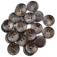 300pcs 25mm colorful round eyes wood coat button fashion black bow buttons for women clothes decorative botones diy sewing