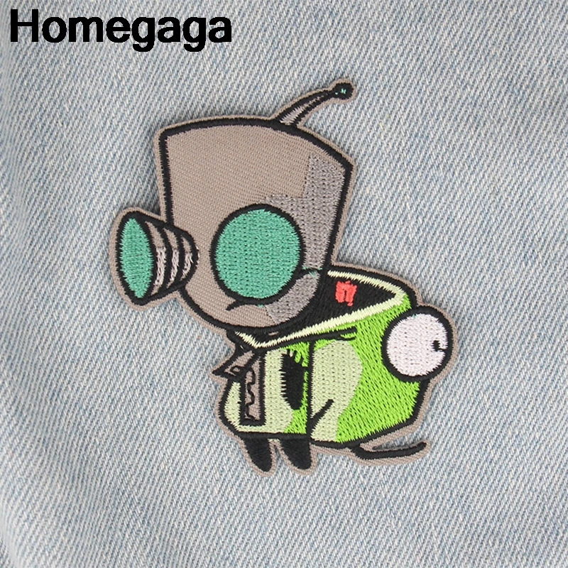 Homegaga мультфильм инопланетянин железо на заплатках одежда para diy вышитые значки