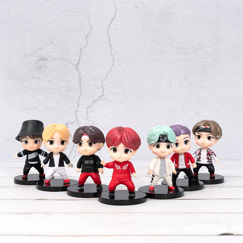 Bangtan Boy Group кукла модель милый аниме персонаж KPOP звезда кудол Мини фигурки подарок