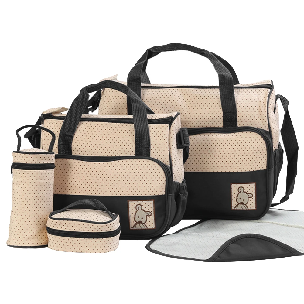 

2020 5Pcs/Set Multifunctional Mummy Bag Set Luxury Handbags Women Bags Large Capacity Fashion Tote Women Composite Bags