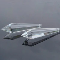clear icicle crystal prisms 38mm 100mm crystal u drop prism chandelier glass crystals pendants hanging for chandelier suspension