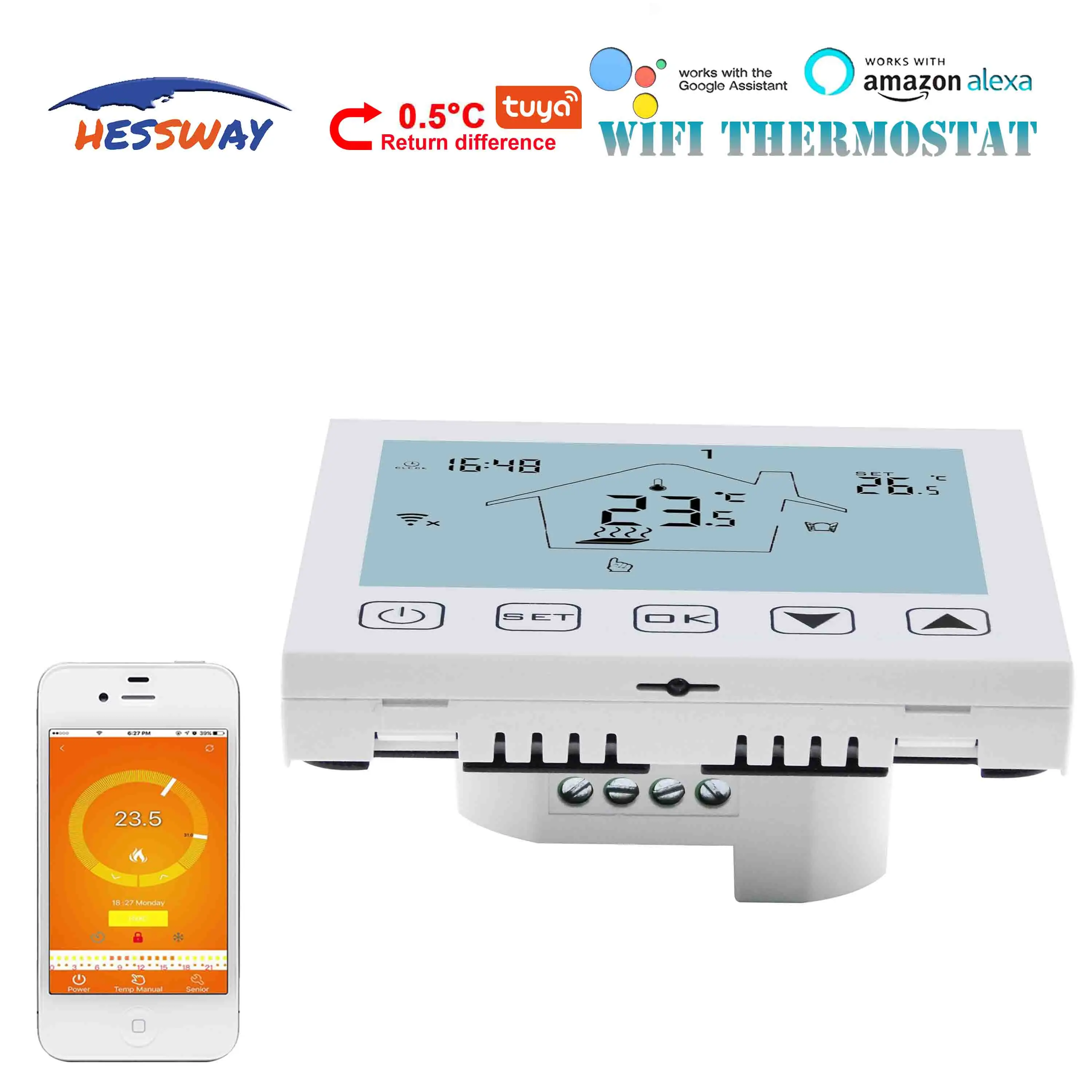 HESSWAY TUYA 3A котел клапан радиатора Wi-Fi термостат для контроллера соединения 2-в-1 |