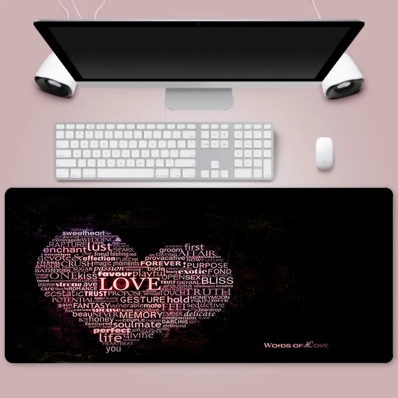 

Love mouse pad 80x30cm mats present Computer mouse mat gaming accessories mousepad keyboard games pc gamer