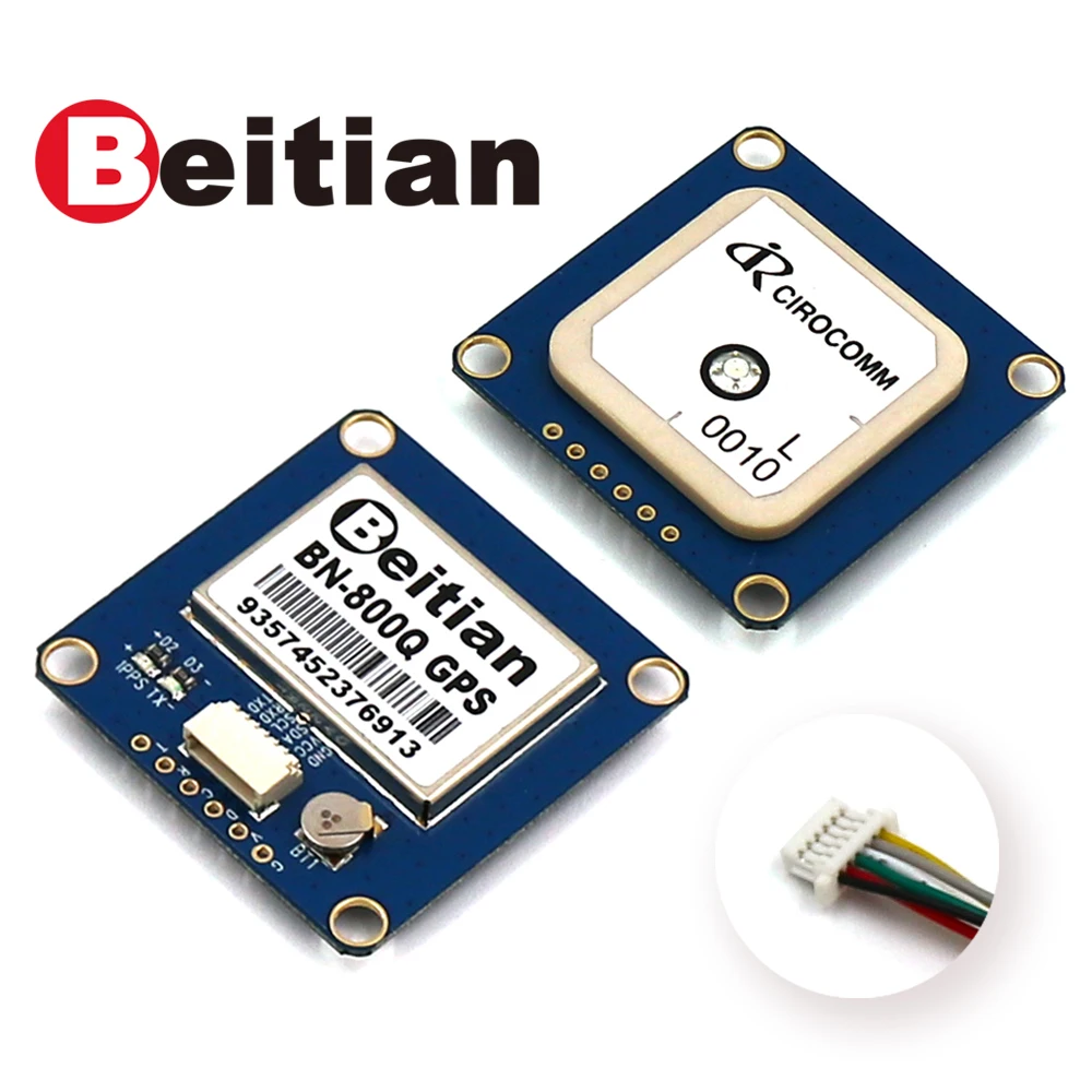 Gps-модуль BEITIAN Flight control компас QMC5883L AMP2.6/PIX4/PIXHAWK GNSS ГЛОНАСС GPS модуль TTL уровень BN-800Q |