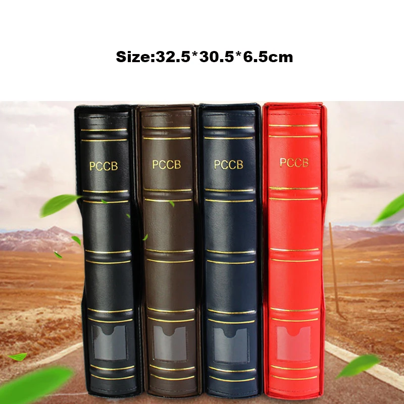 

Mingtai standard leather sewing loose-leaf book Plus Gold Edition (paper currency book/stamp album Empty book does not include