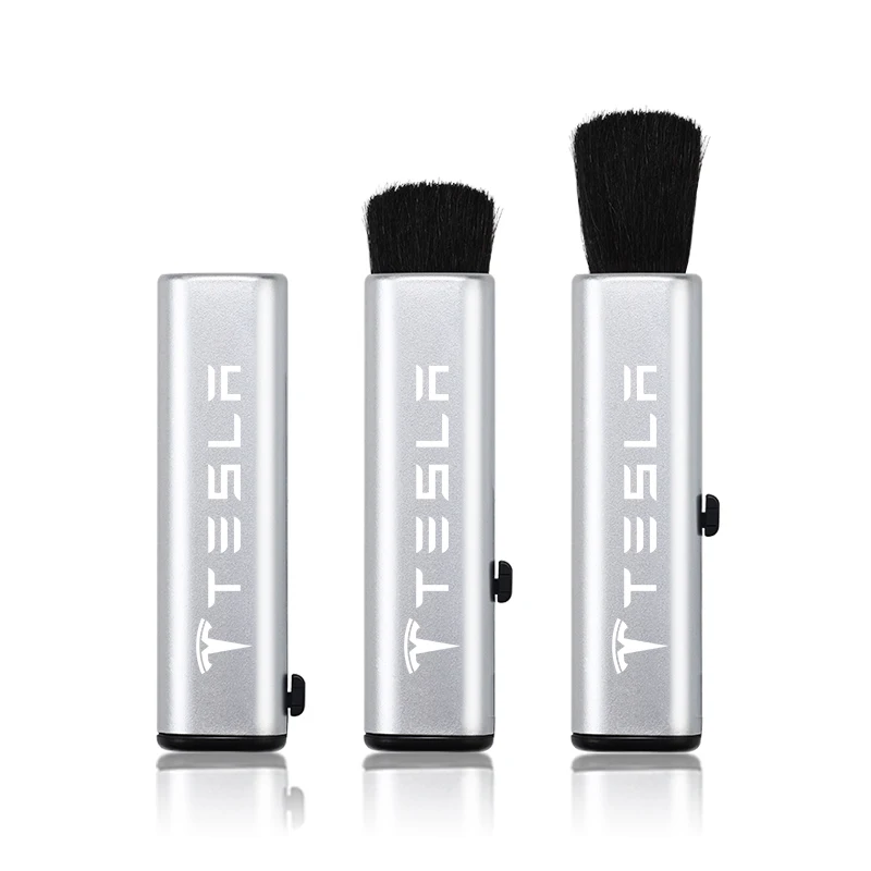 1 шт. Автомобильная выдвижная щетка для чистки искусственная шерстяная мягкая Tesla