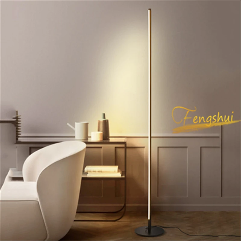 

Modern Standing Lamp Dimming LED Floor Lamp Living Room Nordic Led Aluminum Luminaria Floor Lights Indoor Decoration Lighting
