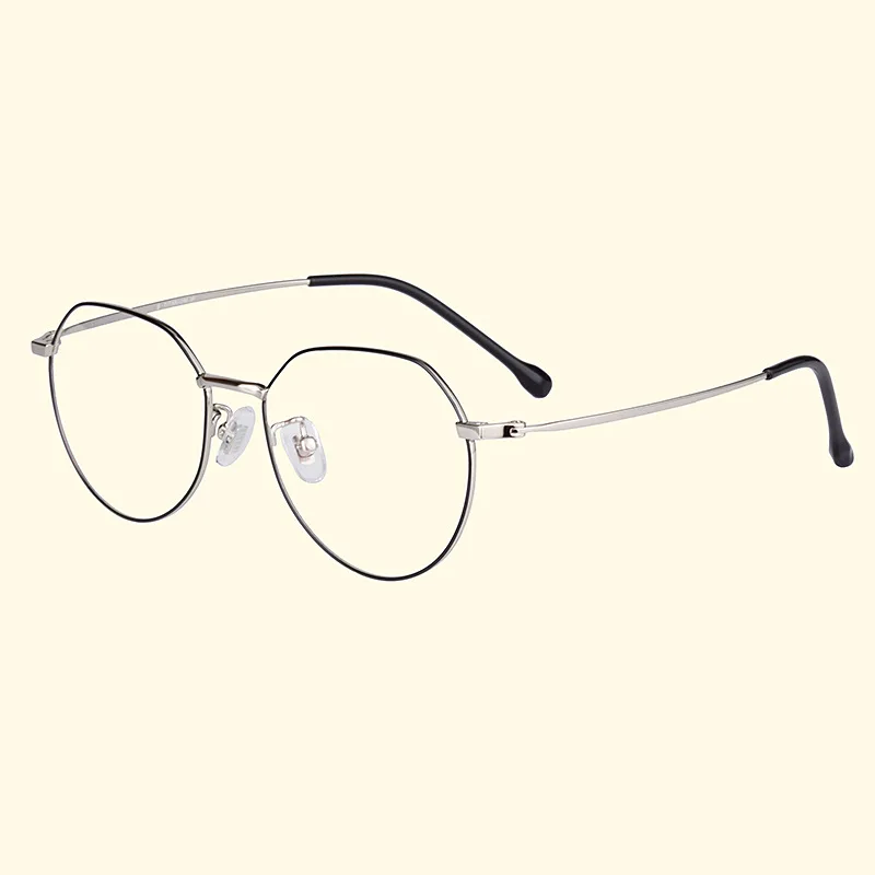 Новая оправа для очков из чистого титана в стиле ретро круглая Женская плоская