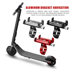 adjustable anti slip mobile phone holder universal bike motorcycle handlebar clip stand gps mount bracket for xiaomi m365 free global shipping