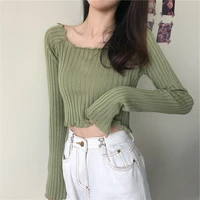 autumn winter long sleeve turtleneck slim jumper soft warm pull femme sweater women knitted ribbed pullover sweater