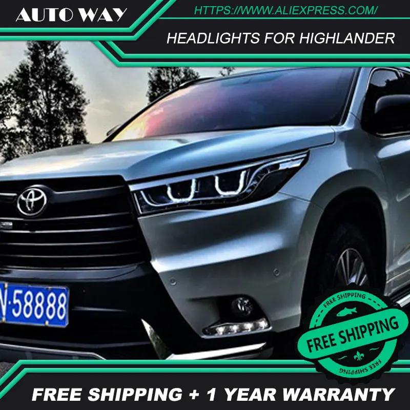 Автомобильный Стайлинг светодиодный HID Рио фара Highlander Головной фонарь чехол для