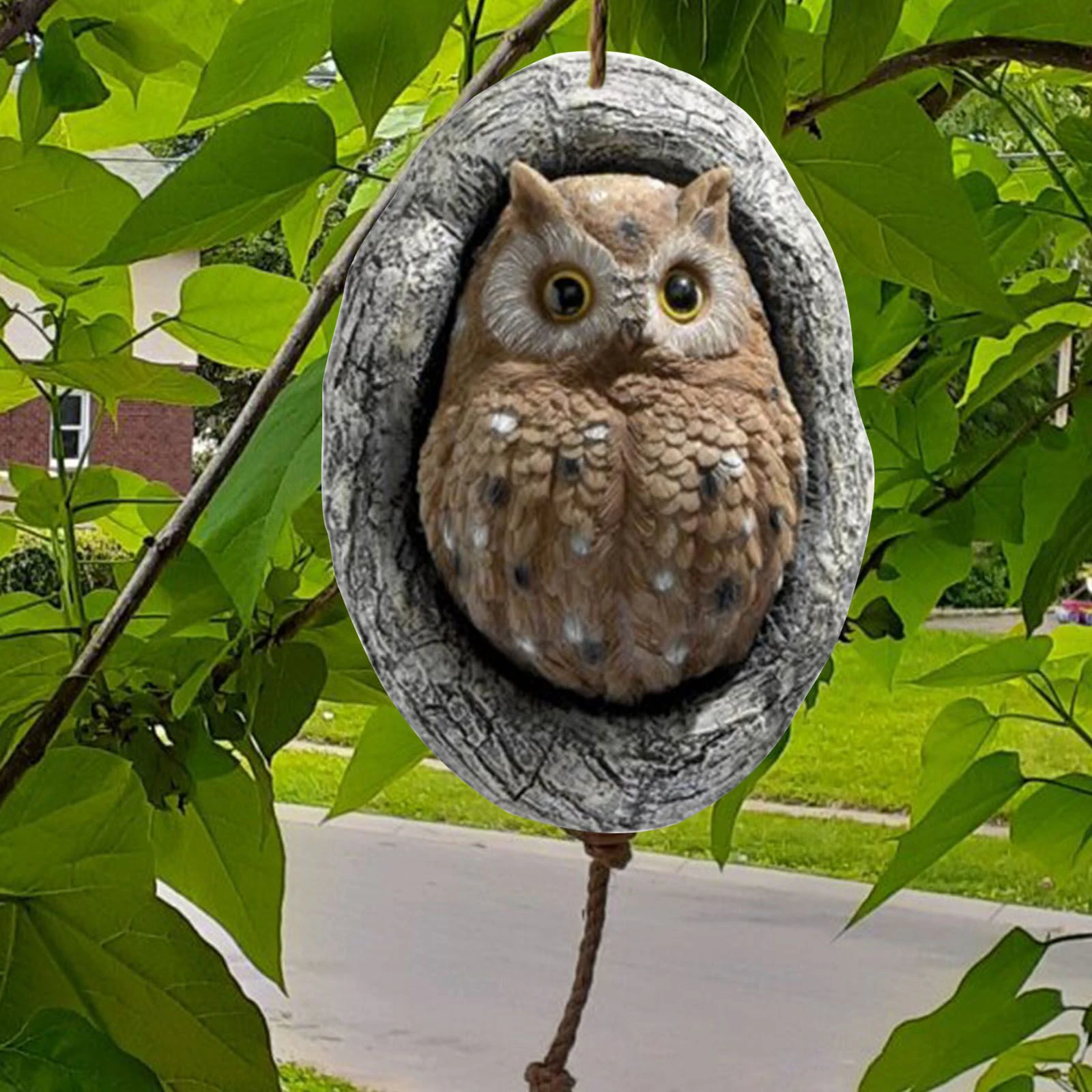 

Owl Ornaments Garden Statue Figures Wrought Iron for Outdoor Decor