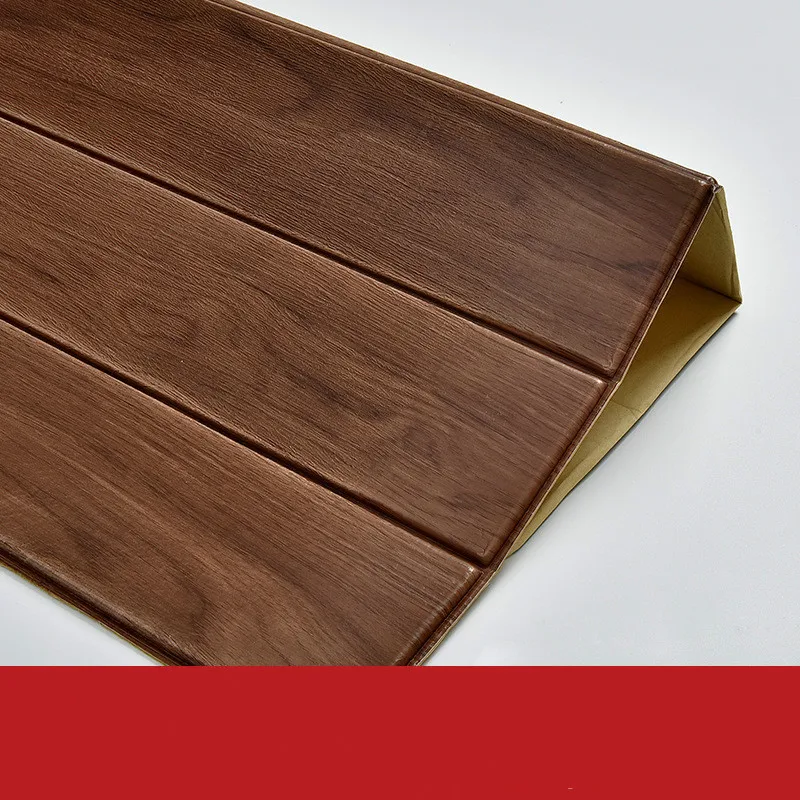 Домашний декор деревянная 3d настенная наклейка гостиная ПЭ пена