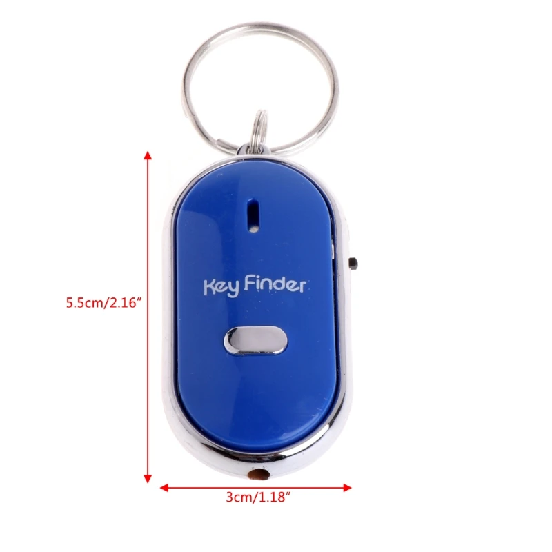 

Anti-Lost LED Key Finder Find Locator Keychain Whistle Sound Control Torch
