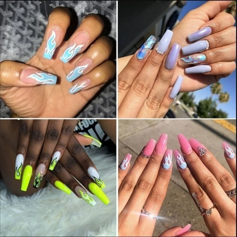 Modelones 6 шт./лот голографический лазер Серебряный дизайн ногтей стикер украшения