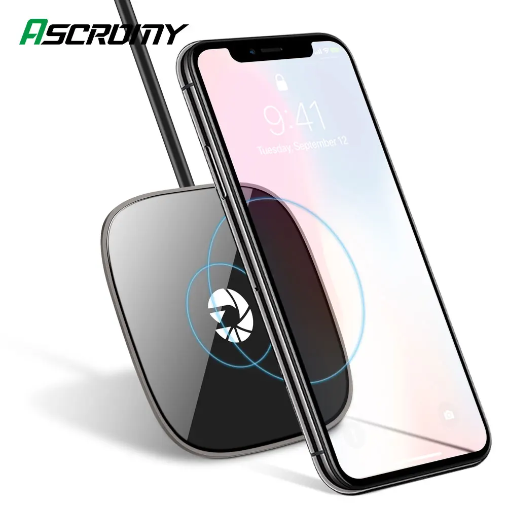 Мини Быстрое беспроводное зарядное устройство QI для huawei Xiaomi samsung S10 Plus S9 S8 Note 10 9
