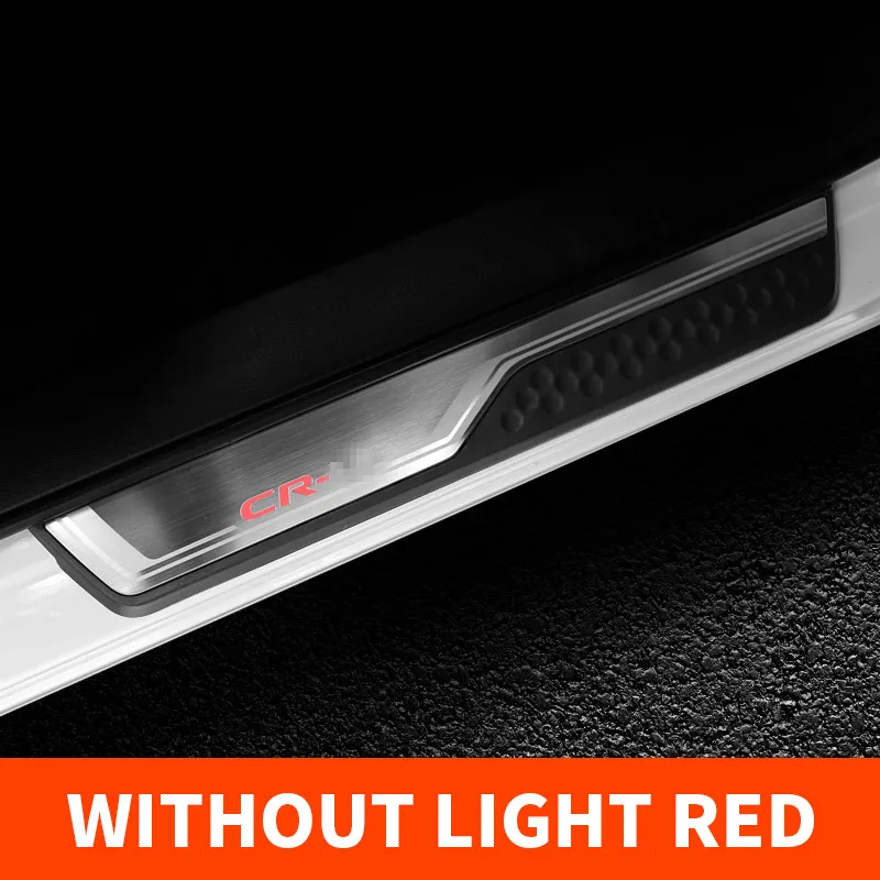Red Logo 4PCS Для Honda CRV CR-V дверные педали модифицированные crv пороговые защитные полосы анти-грязный и устойчивый к царапинам корпус dec - Название цвета: Red Logo 4PCS