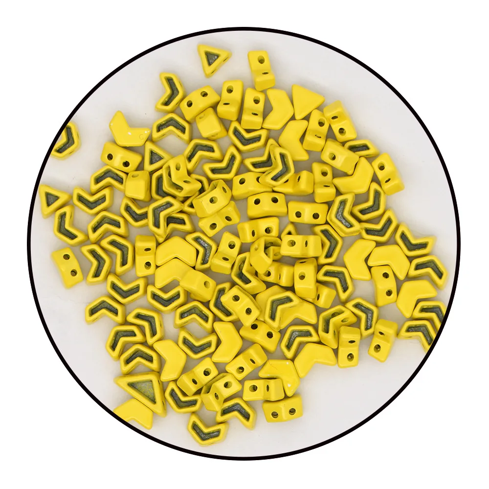 

JUWANG 10 pcs\lot Enamel Tile Loose Beads For Bracelets Making Arrow Style Rainbow Strand Beads DIY Handmade Jewelry Accessories