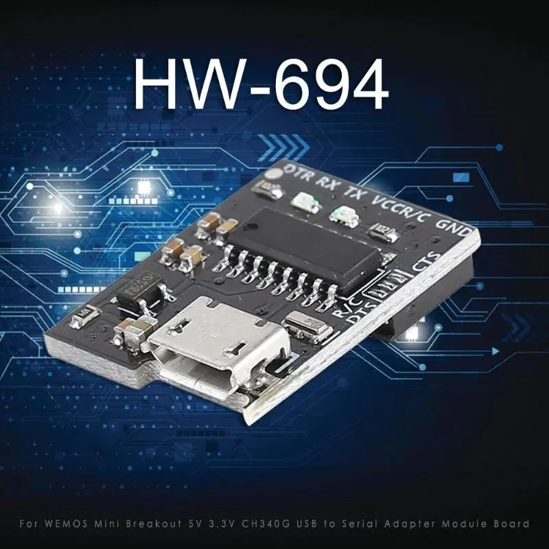 Для WEMOS Mini Breakout 5V 3,3 V CH340G USB для модуля последовательного адаптера