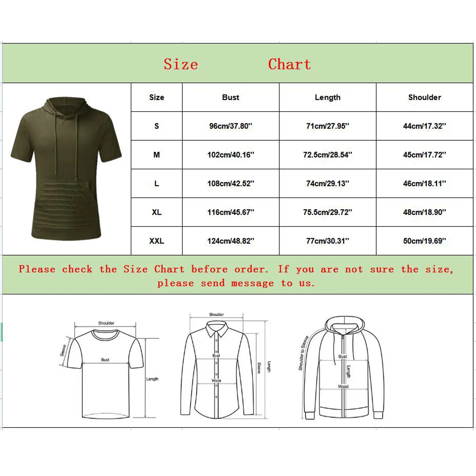 Футболка мужская с капюшоном летняя приталенная повседневная карманами