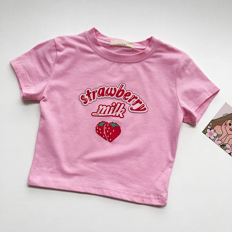 Женская футболка в Корейском стиле облегающая короткая с принтом интернет