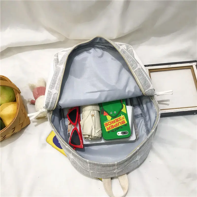 Женские школьные ранцы рюкзак для девочек-подростков модная клетчатая сумка в