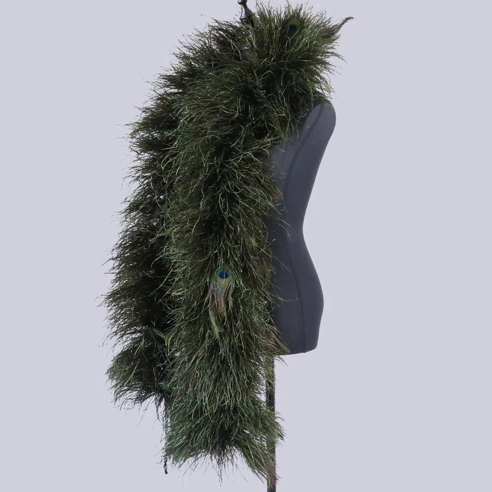 Шаль из перьев павлина 2 м/1 шт. | Дом и сад