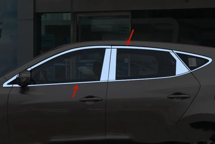 

For Hyundai IX35 2009-2019 High-quality stainless car window decoration strip anti-scratch protection car accessories