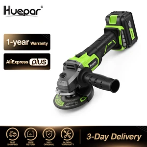 Угловая шлифовальная машина Huepar, 20 в, 5,0 А  ч, с литий-ионным аккумулятором, 8000 PRM