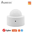 Датчик движения тела Aubess Tuya Zigbee3.0, беспроводной смарт-датчик движения тела с шлюзом