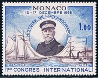 1pcsset new monaco post stamp 1966 oceanographic congress prince albert i sculpture stamps mnh