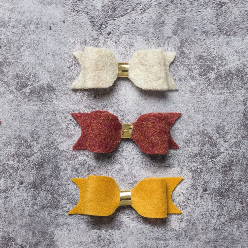 Шерстяная заколки для волос из фетра темно-фиолетового Королевского синего