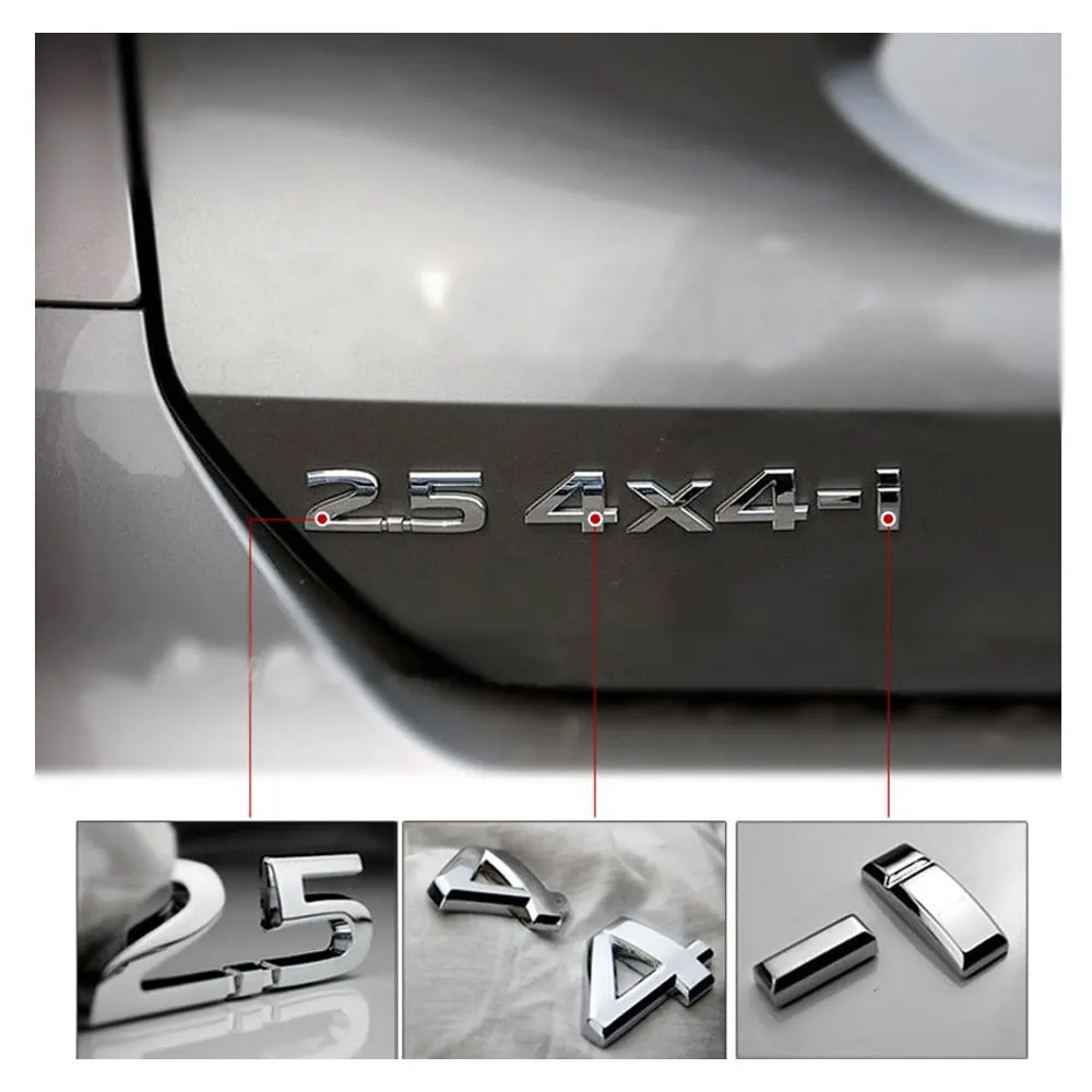 AQTQAQ 3D Металл 2 5 4X4-i логотип Автомобильная наклейка с эмблемой значком + 4 шт
