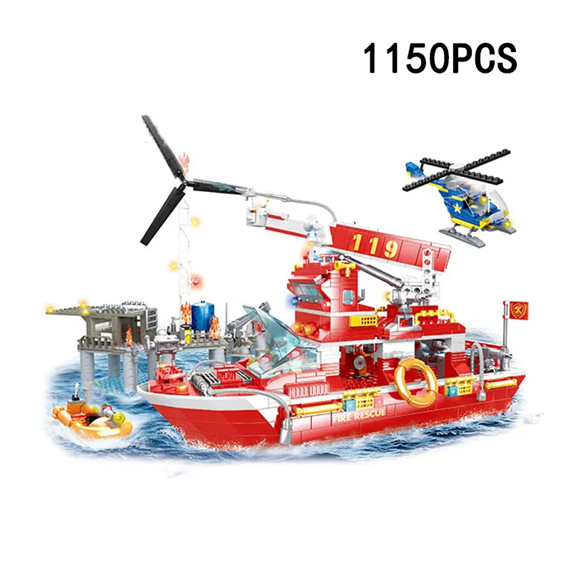 Пожарные серии город пожарный ДВИГАТЕЛЬ внедорожник лодка грузовой вертолет