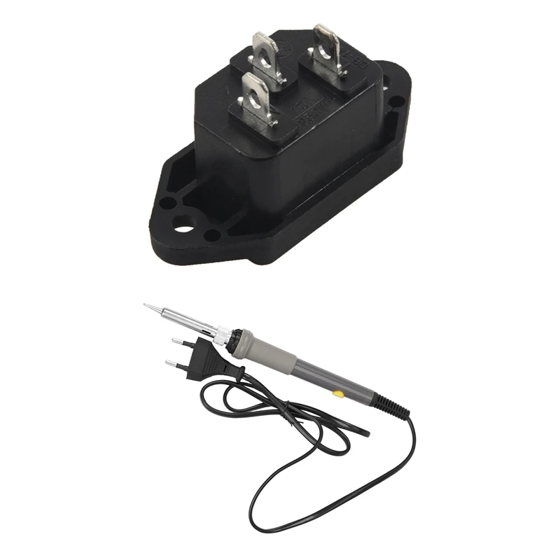 

2X 3-контактный входной разъем питания IEC320 C14, переменный ток 250 В, 10 А и 1x60 Вт, термопистолет, сварочный паяльник, инструмент (штепсельная Вилка...