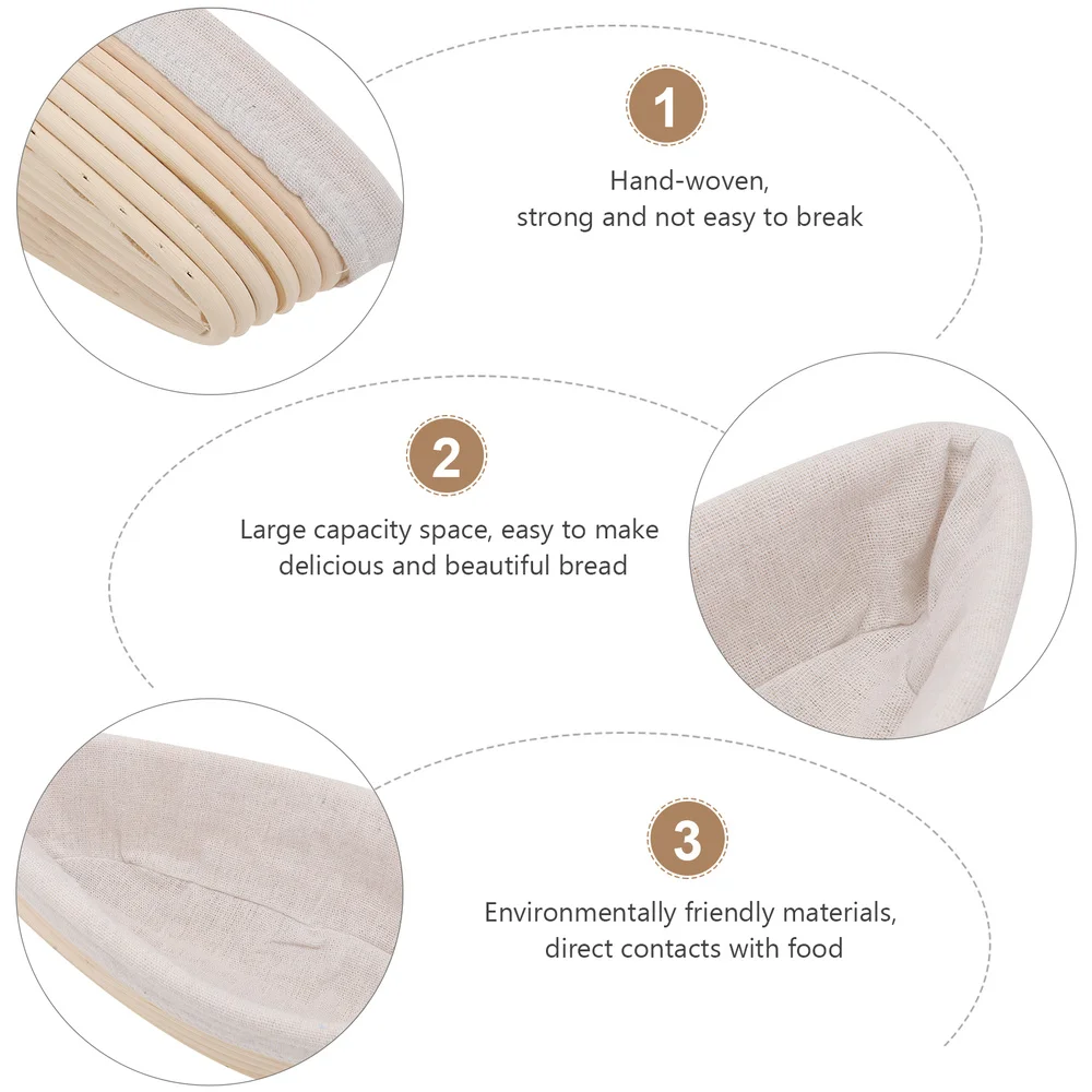 

1Pc Baking Mold Basket Rattan Woven Basket Bread Basket Bread Fermentation Tool