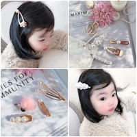 childrens hair accessories 2020 ins popular pearl metal hairpin childrens jewelry headgear girls hair accessories