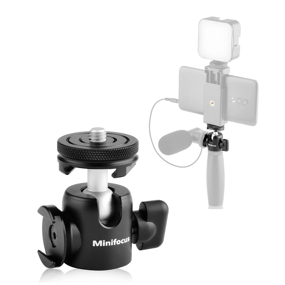Штатив для камеры мини шаровая Головка адаптер с холодным башмаком микрофон
