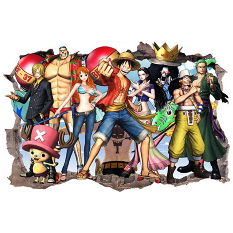 Пиратские 3d сломанные настенные виниловые наклейки украшение детской комнаты