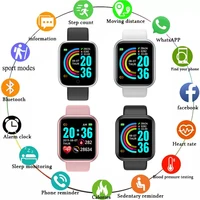 Лидер продаж 2021, умные часы Y68, фитнес-трекер D20, Смарт-часы с тонометром, пульсометром, беспроводные наручные часы для IOS, Android