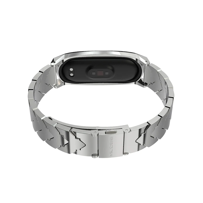 Mi band 4 ремешок для Xiaomi mi ремешок 4 ремешок mi и 3 металлический браслет умный ремешок для часов Безвинтовой браслет из нержавеющей стали