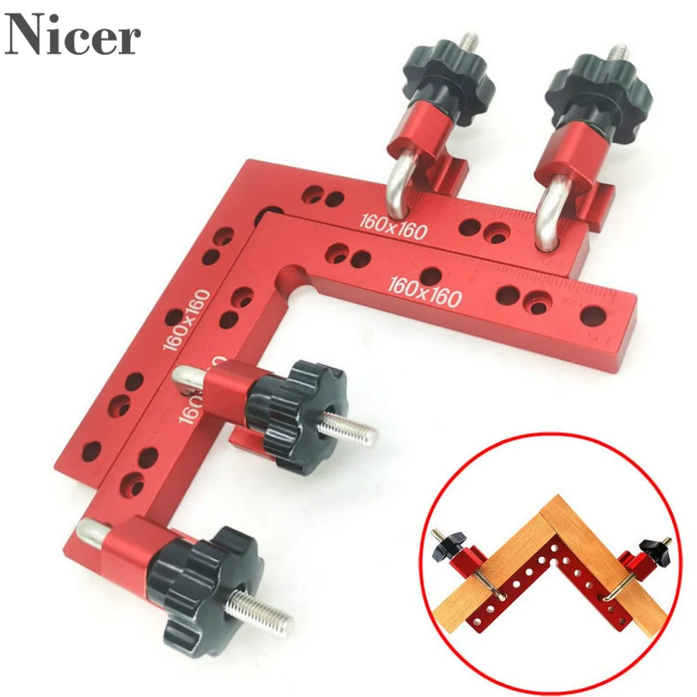 

Woodworking Corner Clamping Ruler Aluminium Right Angle Clamps G Clamp L-Shaped Positioner Clip 90 Degree Position Squares Clamp