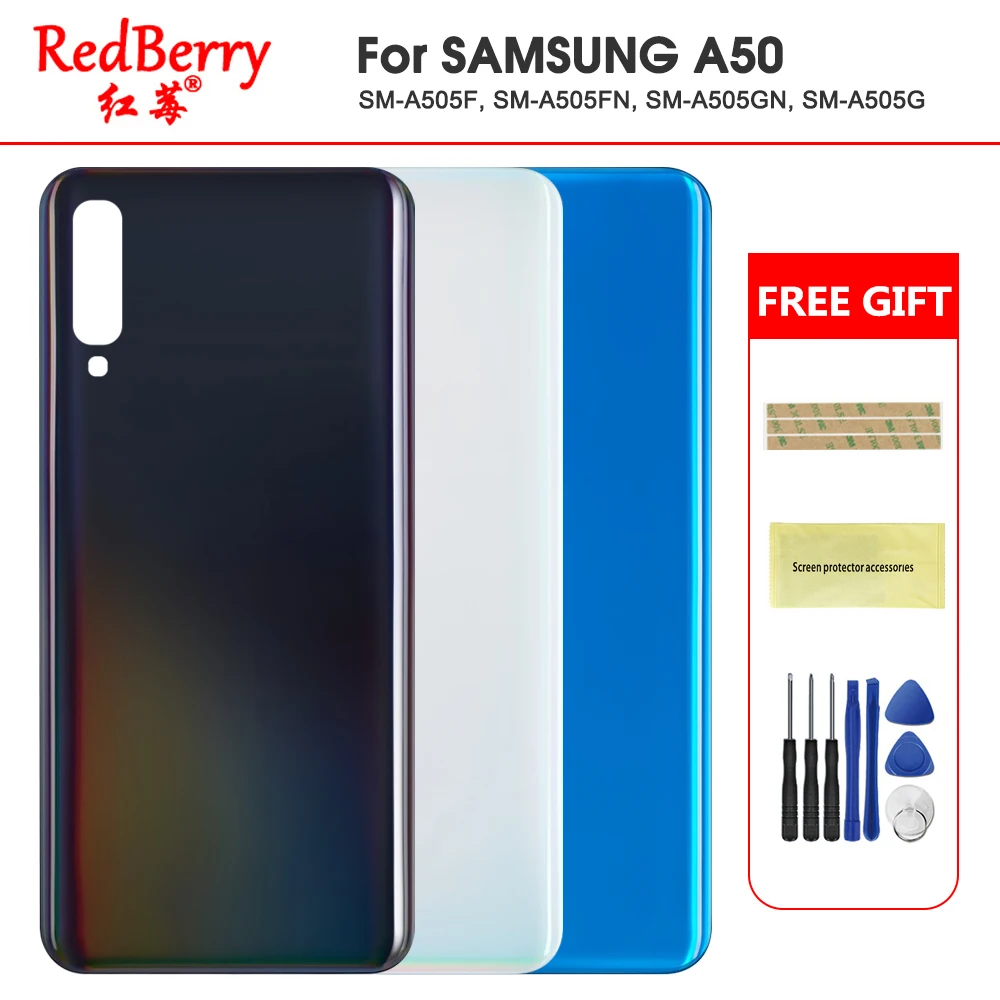 Задняя крышка для Samsung Galaxy A50 A505 Крышка батарейного отсека сменная задняя корпуса