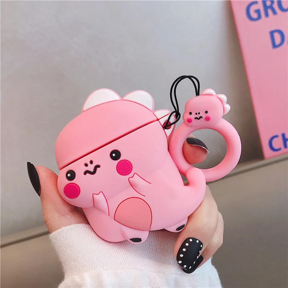 282 U Чехол для AirPods с 3D рисунком стежка, чехол для наушников s для Apple Airpods 2, чехол, забавные аксессуары, Защитные Чехлы, кольцо на палец, ремешок - Цвет: 282 U