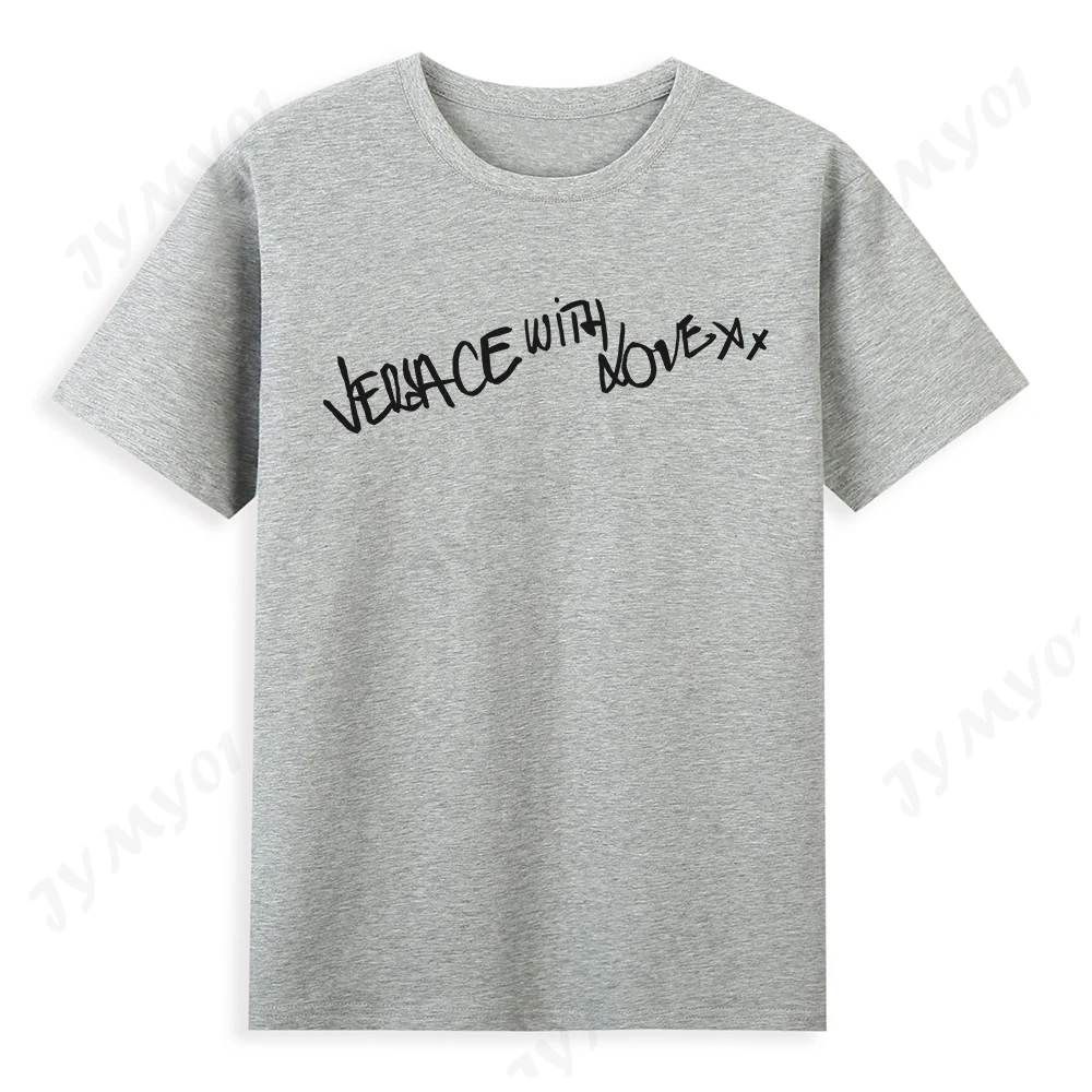 Футболка мужская Всесезонная из чистого хлопка с надписью и граффити | Мужская