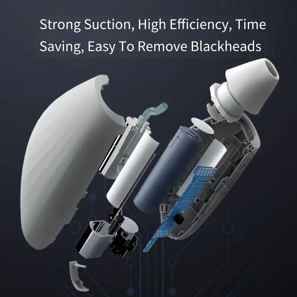 

Youpin Wireless Electric Visual Acne Remover Blackhead Vacuum Suction Facial Pore Cleaner Machine Skin Care with Nose patch